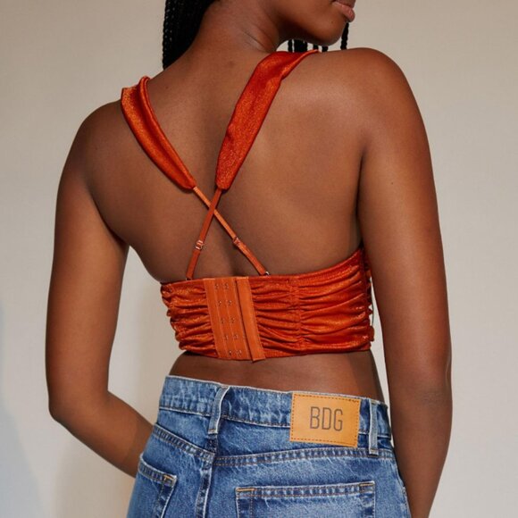 NWT Urban Outfitters Out From Under Ella Shine Ruched Bustier - Picture 2 of 6